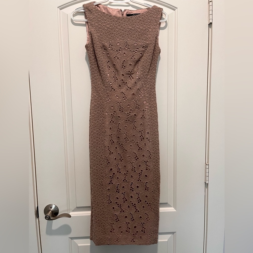 Maurizio Pecoraro ‘old pink’ wool lace dress size IT 38, US 4